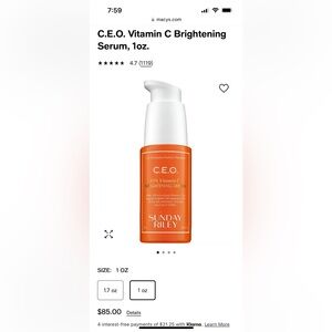 Sunday Riley Vitamin C cream.